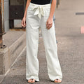 Women's Cotton Linen Wide Leg Pants