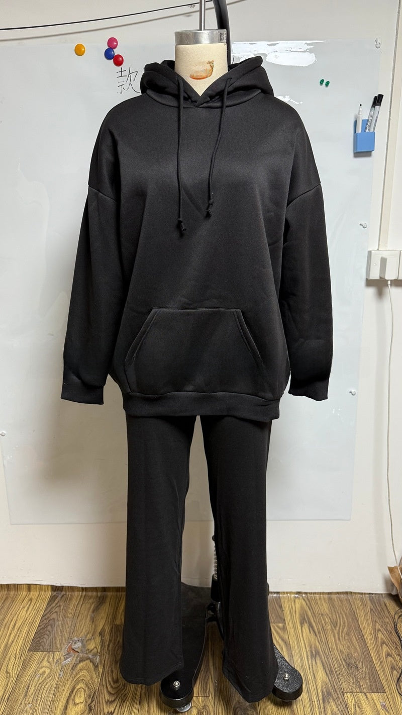 Sweet & Spicy Style Wings Sequin Casual Hoodie and Trousers