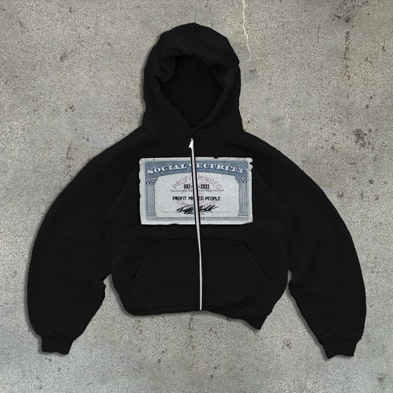 Oversized Zip Up Fleece Hoodie