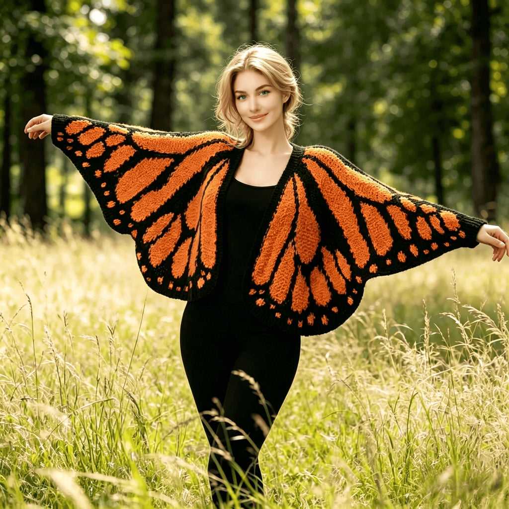 Emperor butterfly cape butterfly shawl cardigan