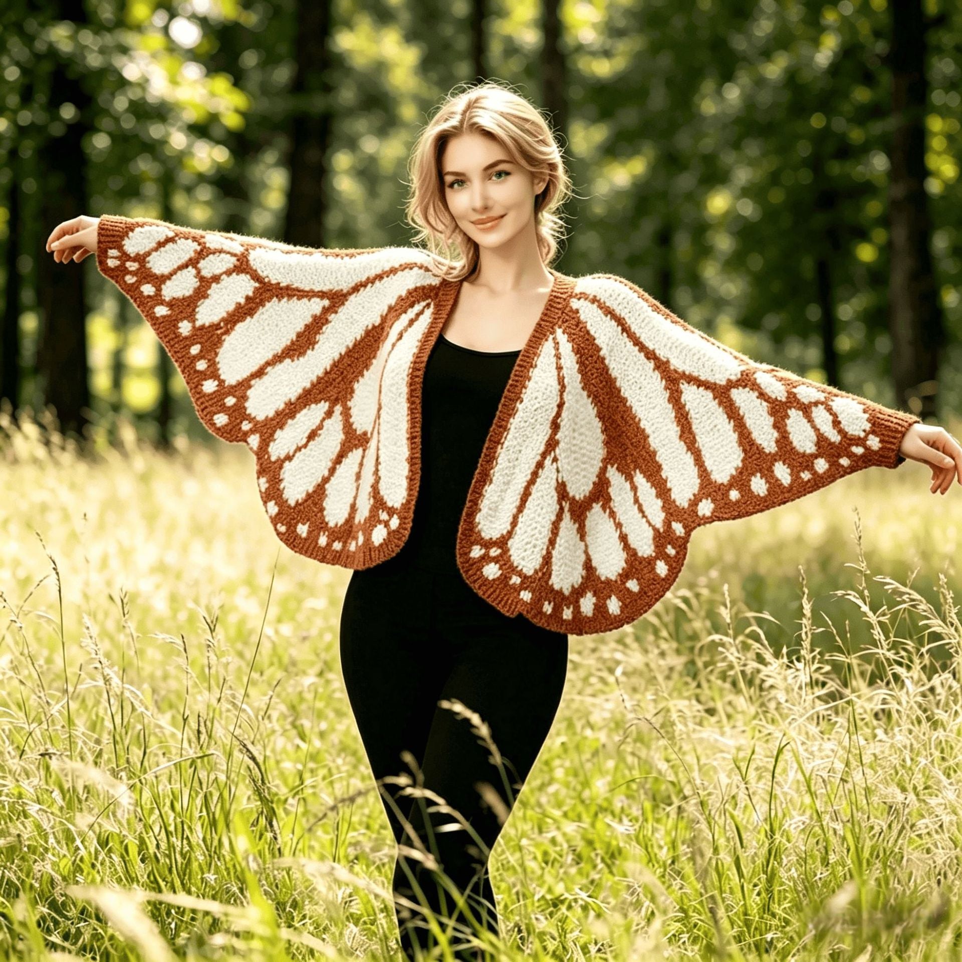 Emperor butterfly cape butterfly shawl cardigan