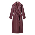 American Retro Long Coat with Belt