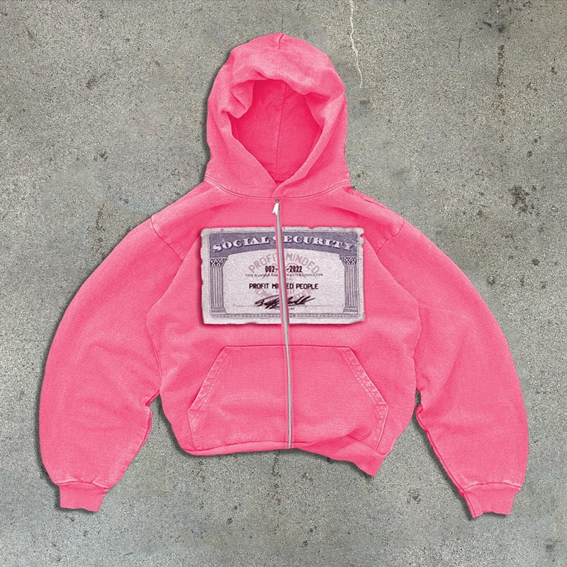 Oversized Zip Up Fleece Hoodie