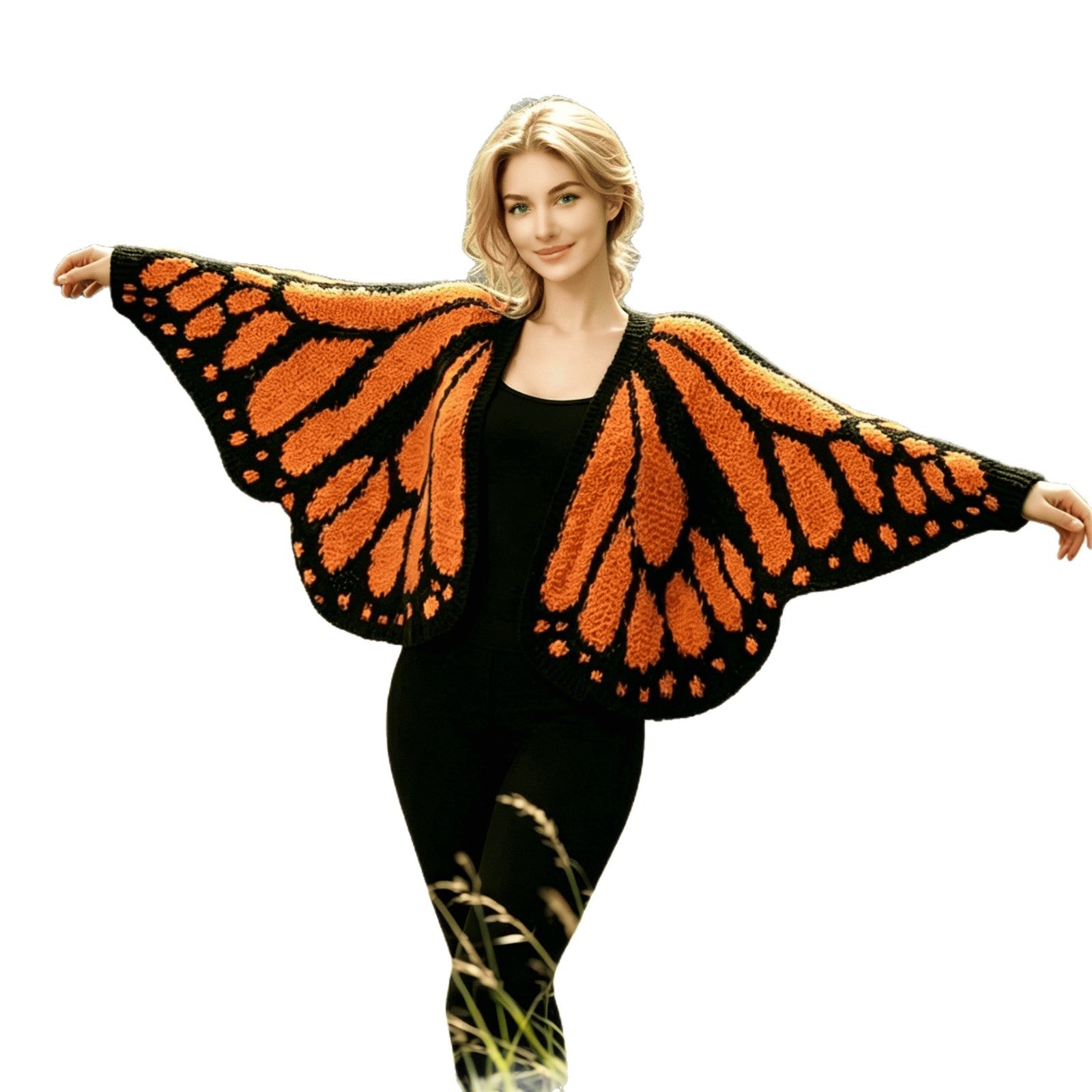 Emperor butterfly cape butterfly shawl cardigan