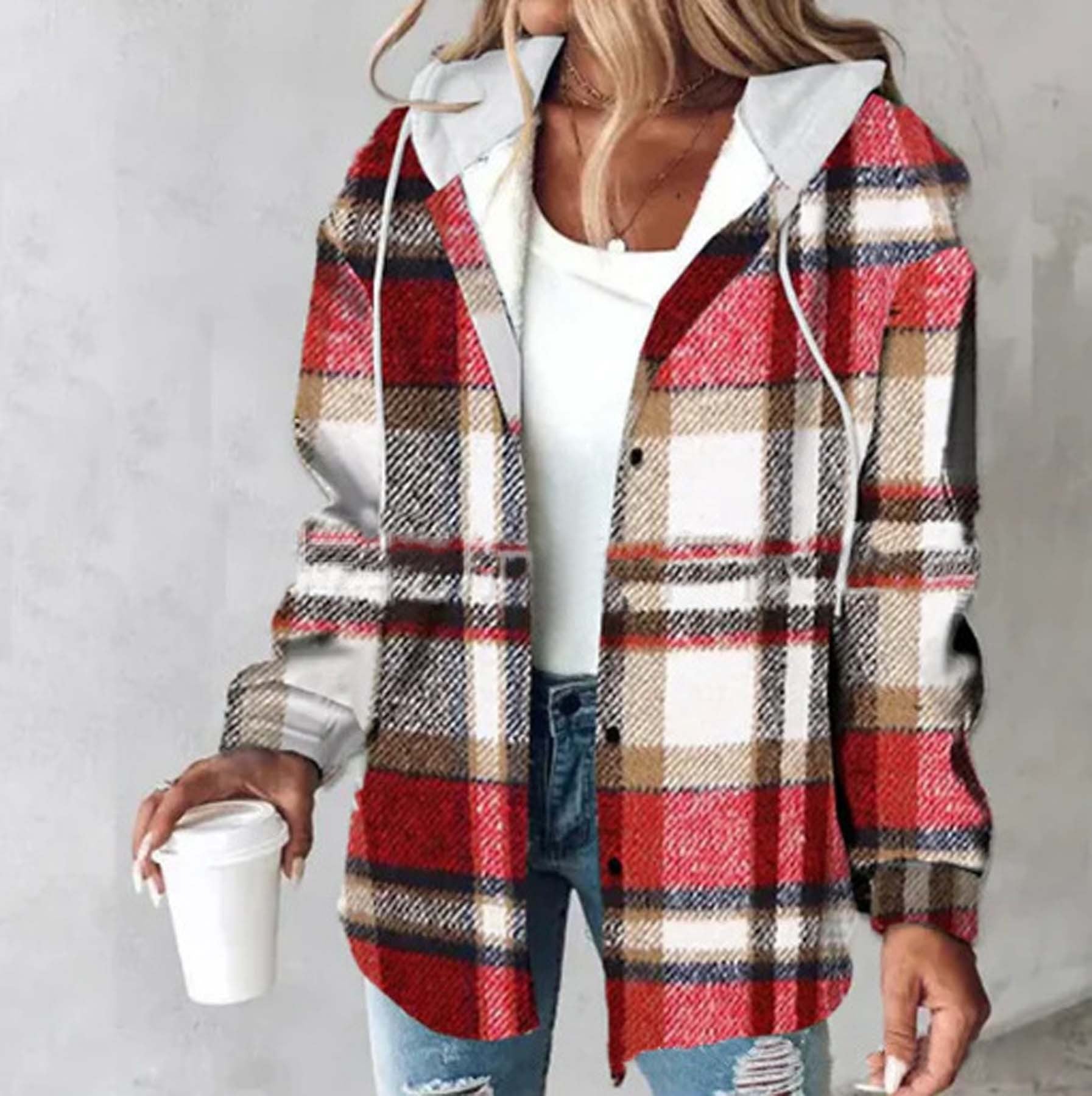 Casual Plaid Jacket for Women