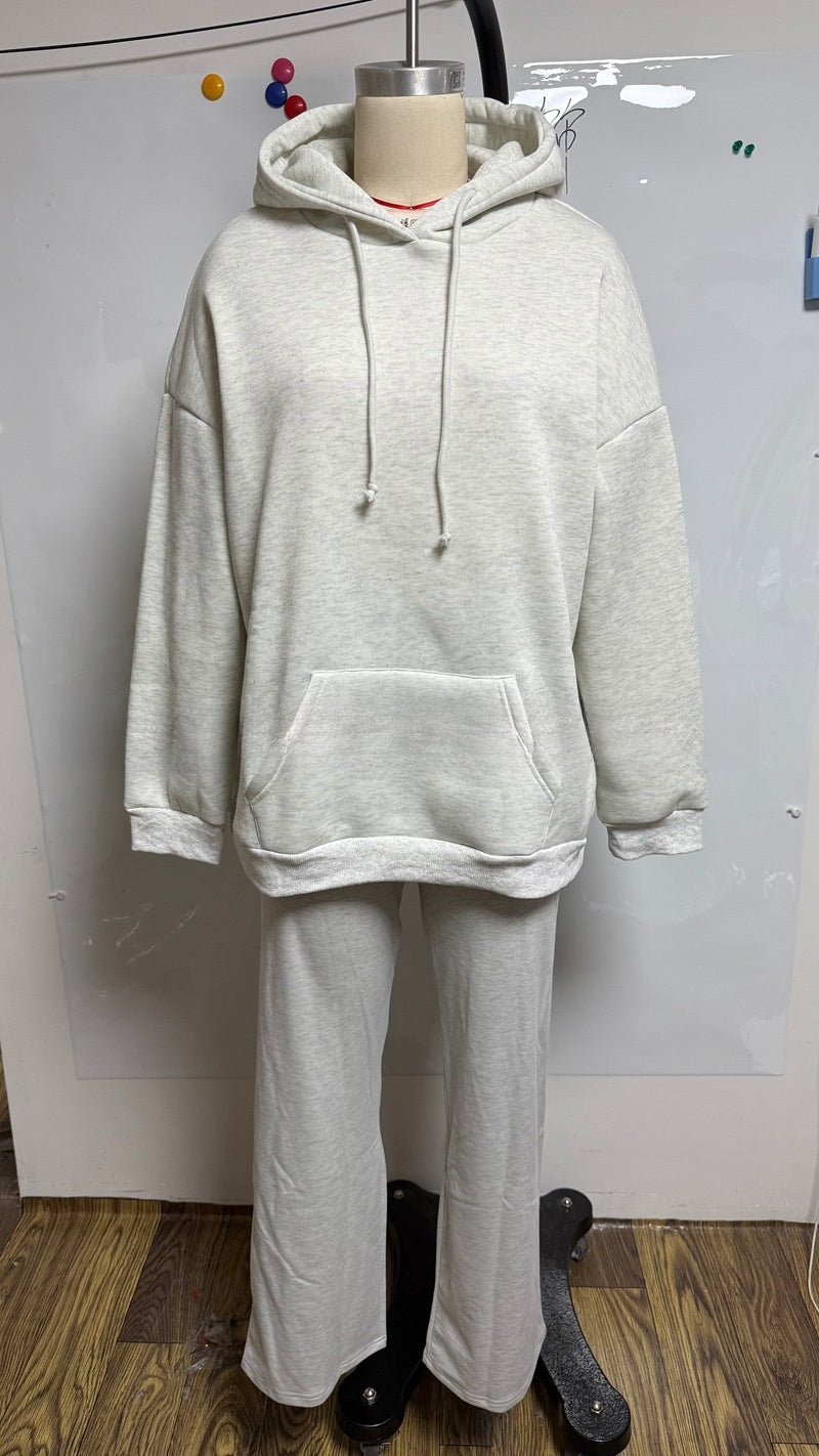 Sweet & Spicy Style Wings Sequin Casual Hoodie and Trousers