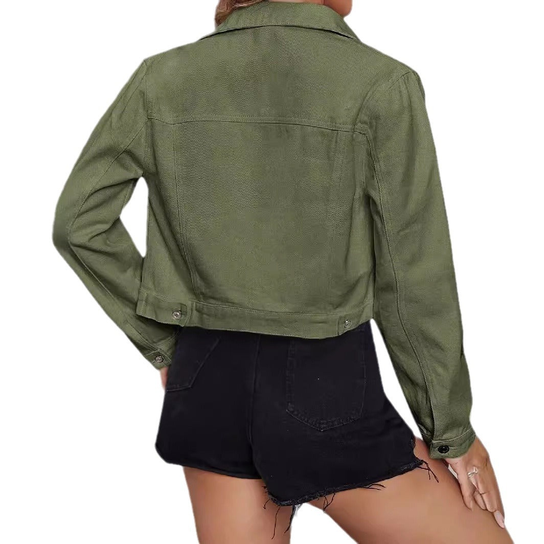 Women's Denim Jacket Casual Short