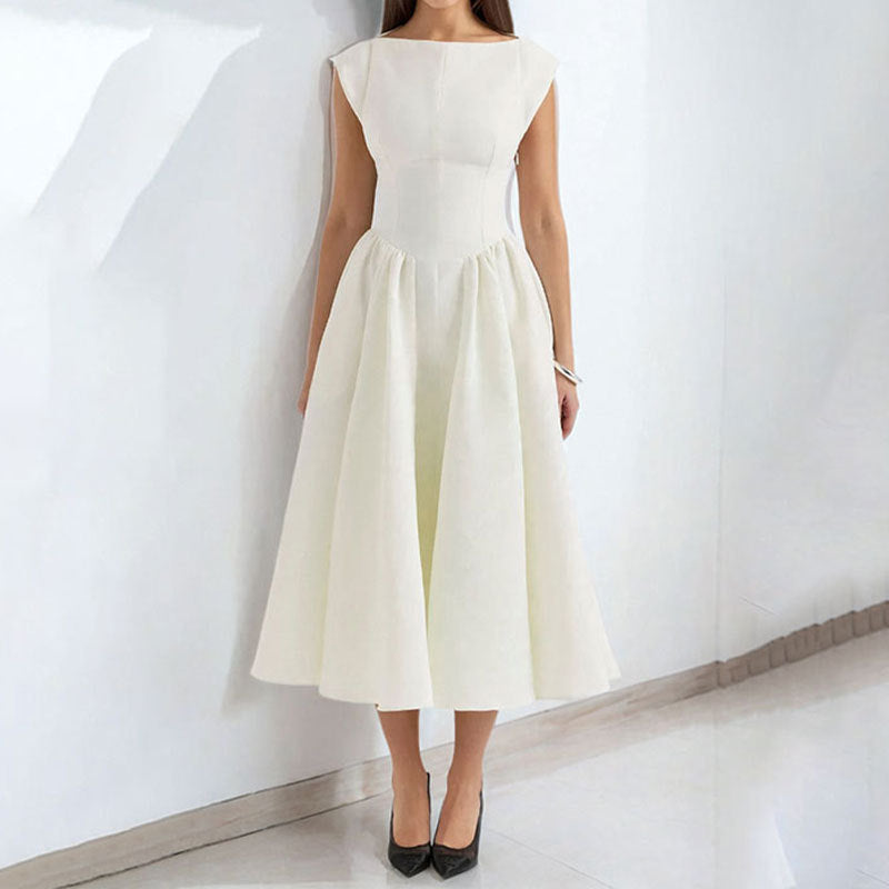 Elegant Backless A-Line Dress