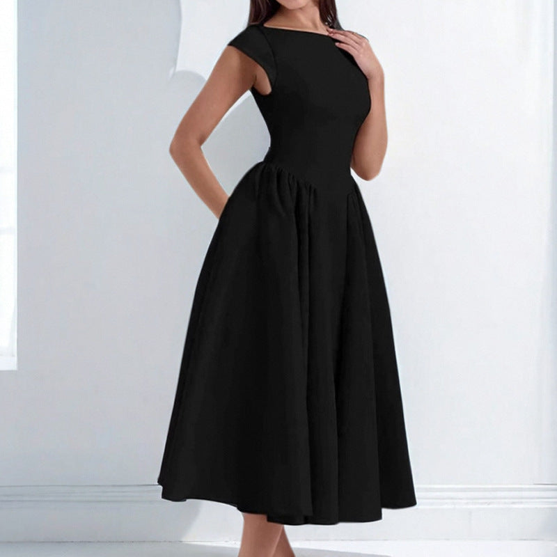Elegant Backless A-Line Dress