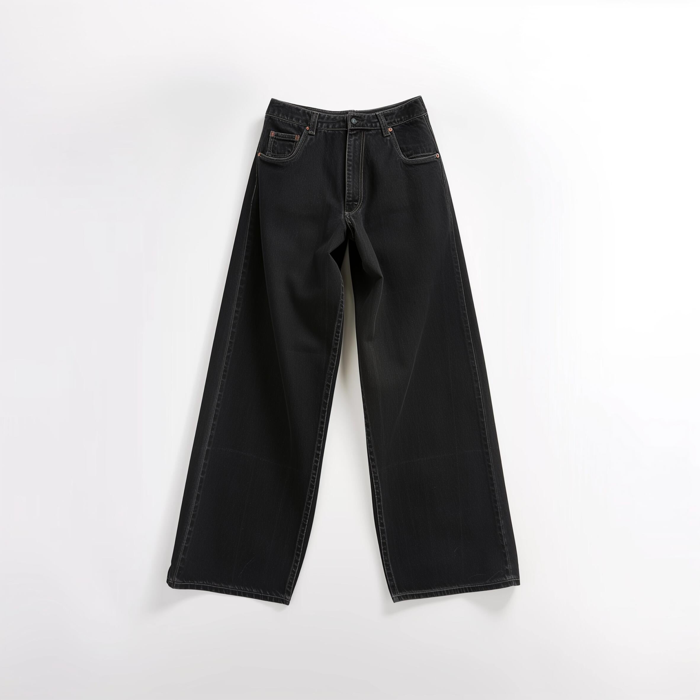 Midnight Wide-Leg Denim Jeans